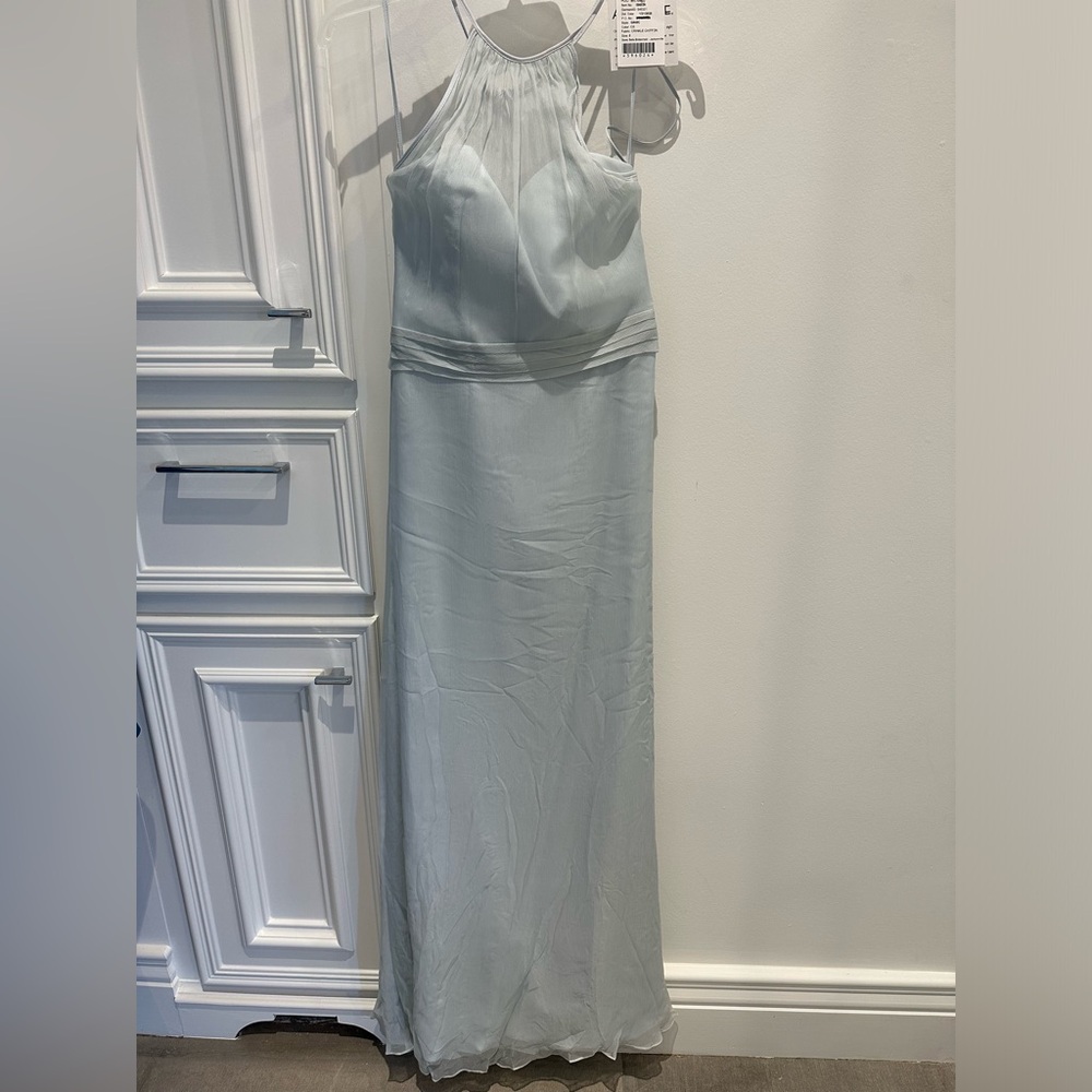 Amsale bridesmaid dress, style G940C, color Ice, Sz 8. NWT.